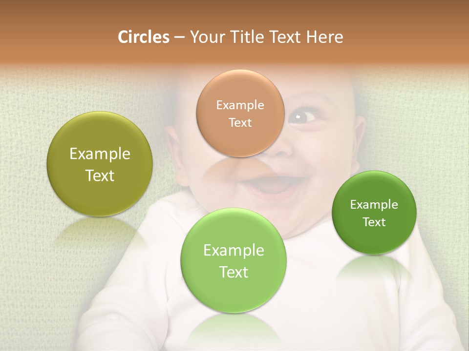 A Smiling Baby Laying On A Green Blanket PowerPoint Template