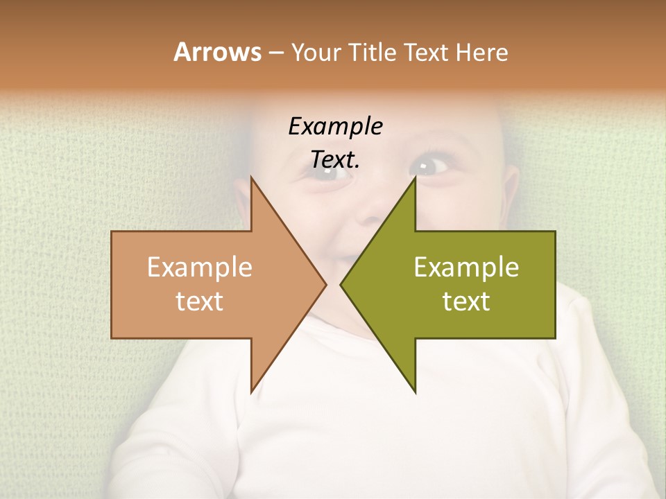 A Smiling Baby Laying On A Green Blanket PowerPoint Template