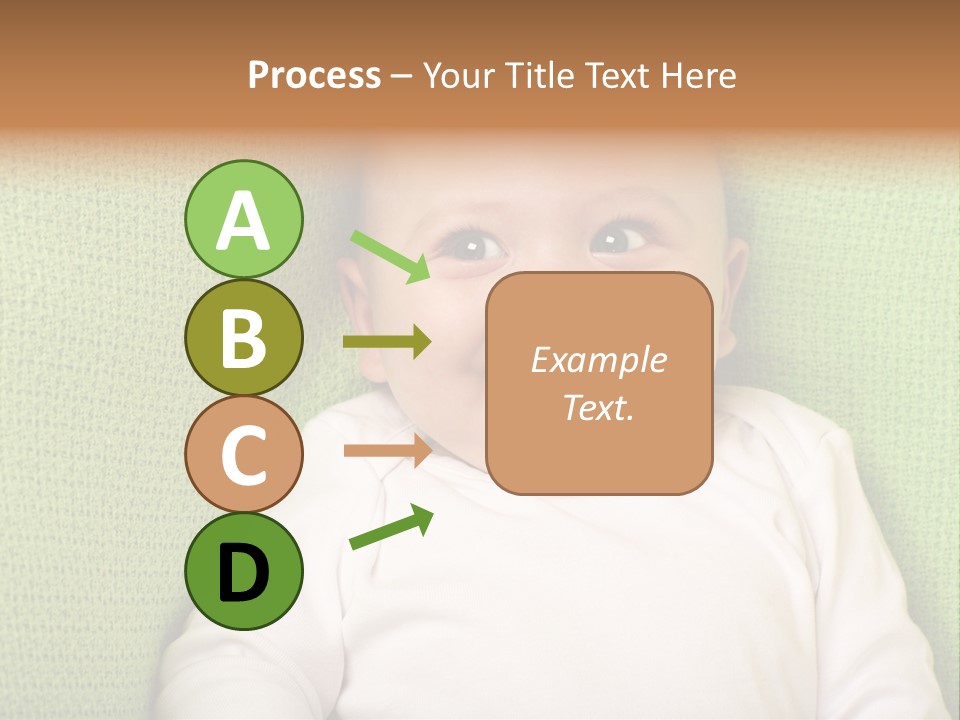 A Smiling Baby Laying On A Green Blanket PowerPoint Template