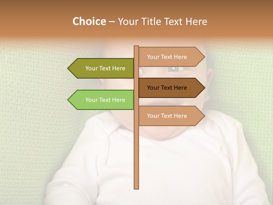 A Smiling Baby Laying On A Green Blanket PowerPoint Template