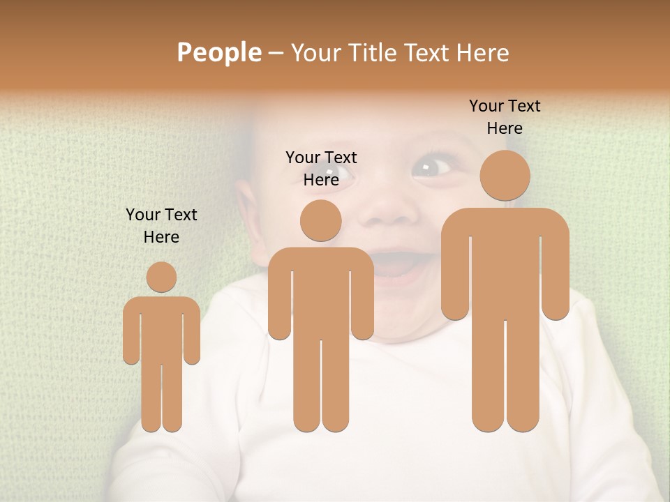 A Smiling Baby Laying On A Green Blanket PowerPoint Template