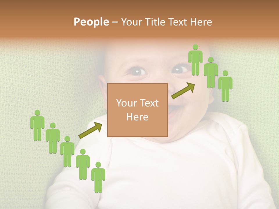 A Smiling Baby Laying On A Green Blanket PowerPoint Template