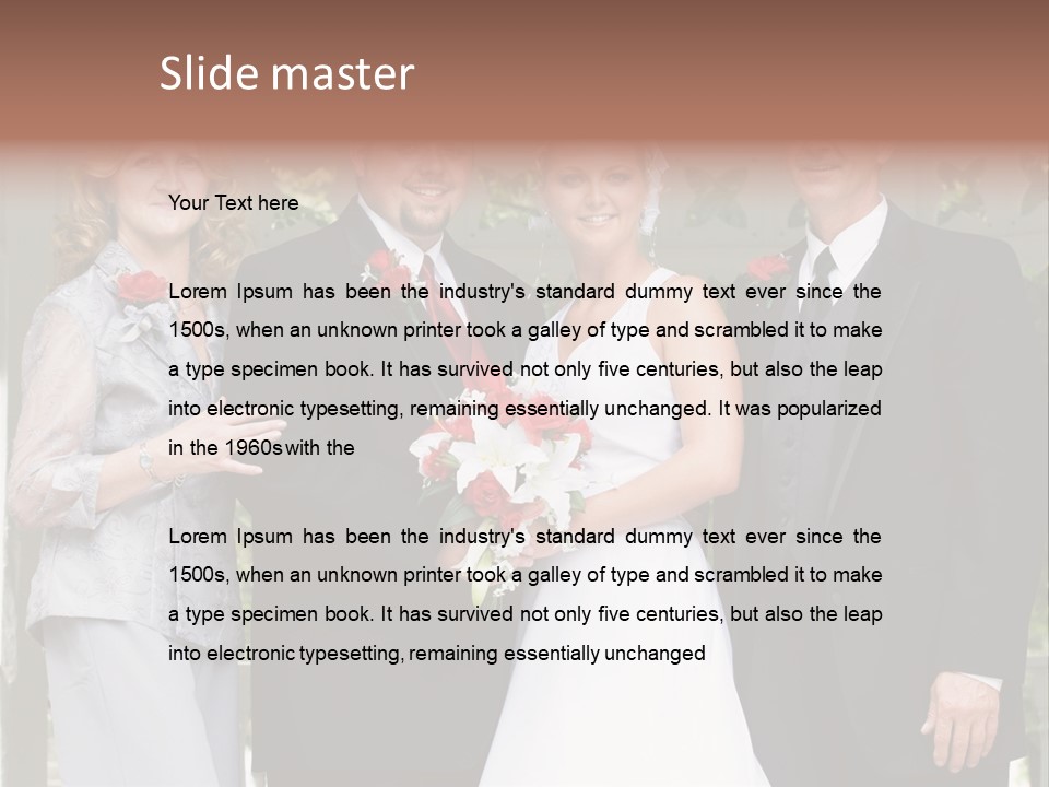 Happiness Caucasian Marriage PowerPoint Template