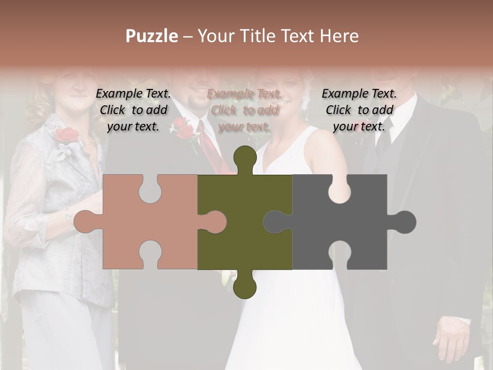 Happiness Caucasian Marriage PowerPoint Template