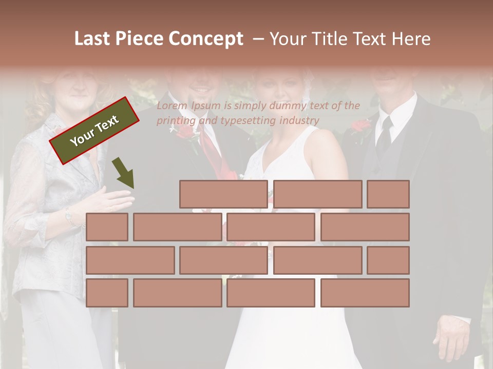 Happiness Caucasian Marriage PowerPoint Template