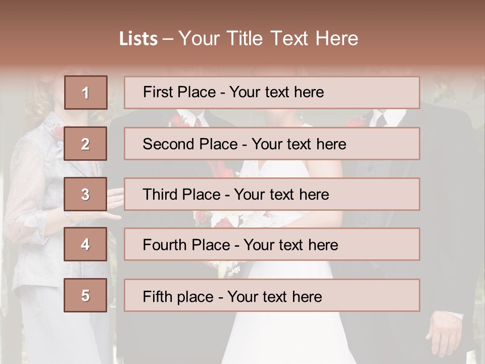 Happiness Caucasian Marriage PowerPoint Template