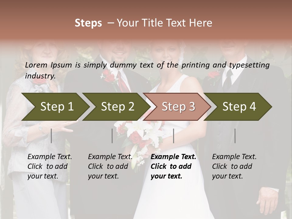 Happiness Caucasian Marriage PowerPoint Template