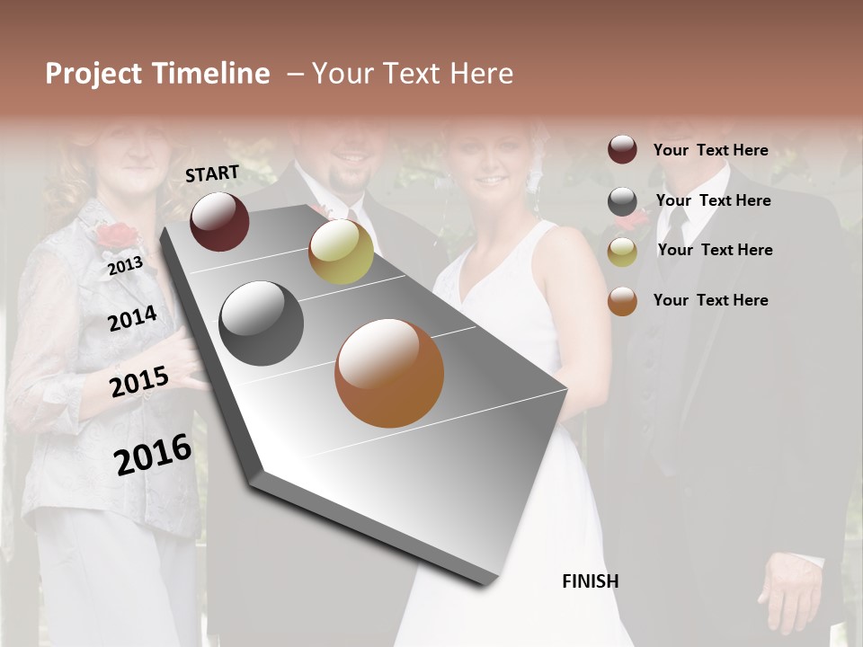 Happiness Caucasian Marriage PowerPoint Template
