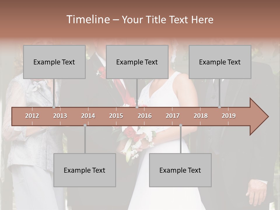 Happiness Caucasian Marriage PowerPoint Template