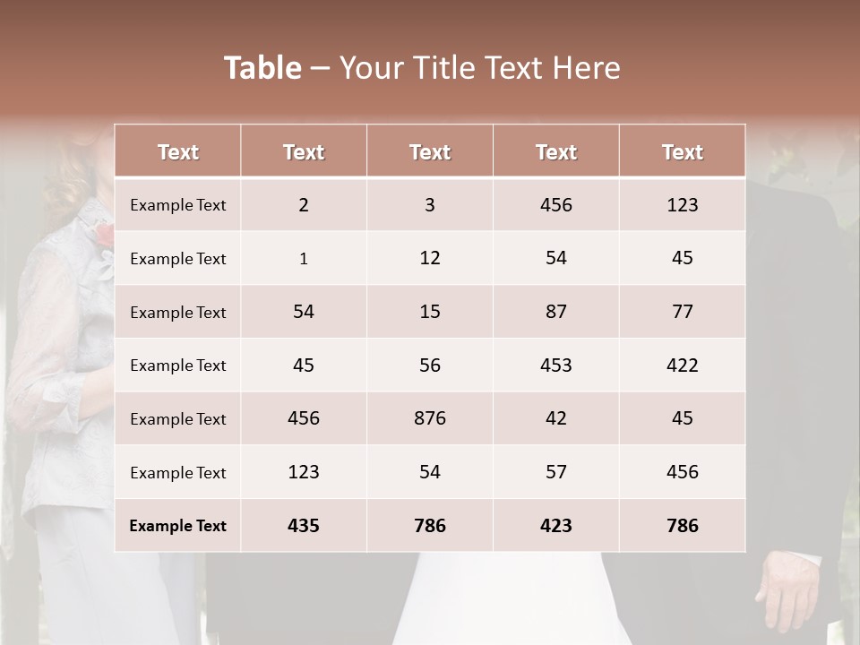 Happiness Caucasian Marriage PowerPoint Template