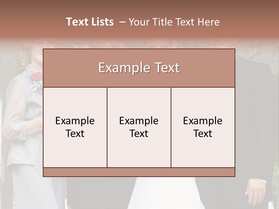 Happiness Caucasian Marriage PowerPoint Template