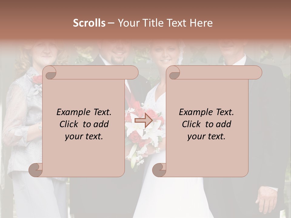 Happiness Caucasian Marriage PowerPoint Template