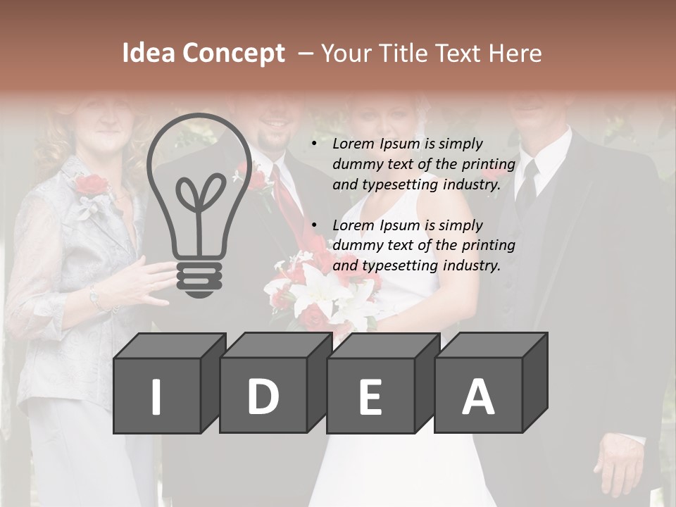 Happiness Caucasian Marriage PowerPoint Template