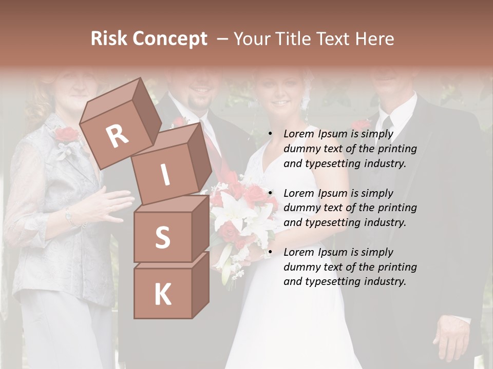 Happiness Caucasian Marriage PowerPoint Template