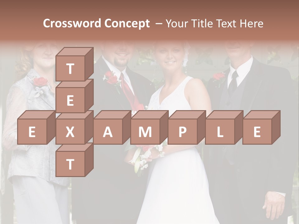 Happiness Caucasian Marriage PowerPoint Template