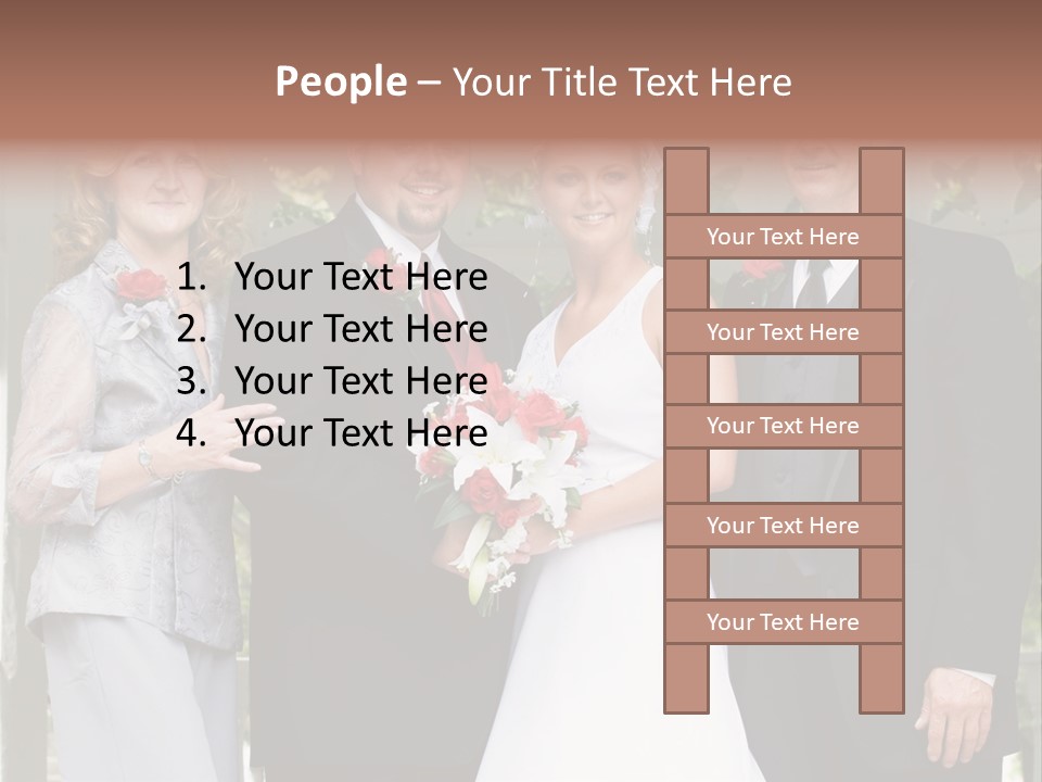 Happiness Caucasian Marriage PowerPoint Template
