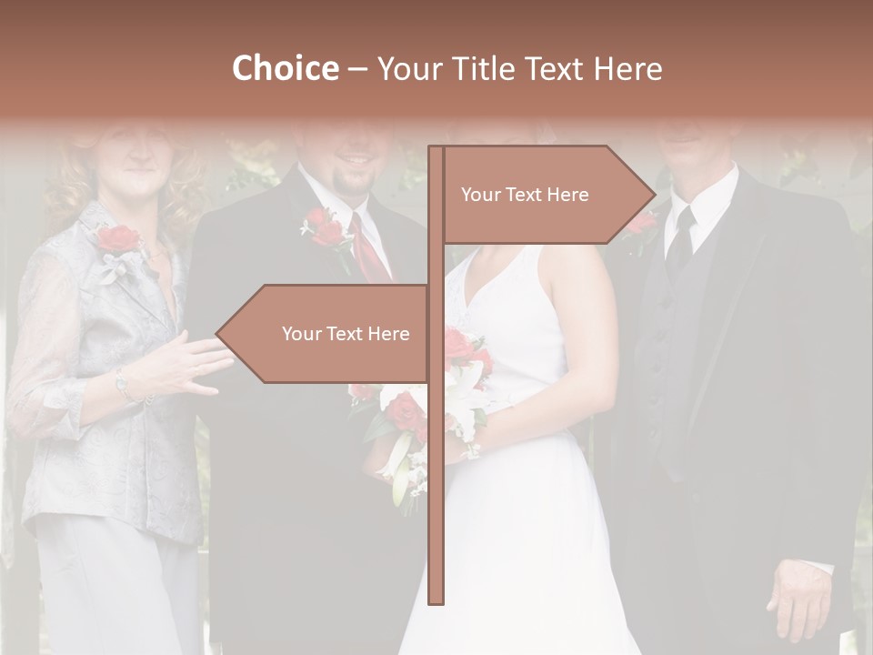 Happiness Caucasian Marriage PowerPoint Template