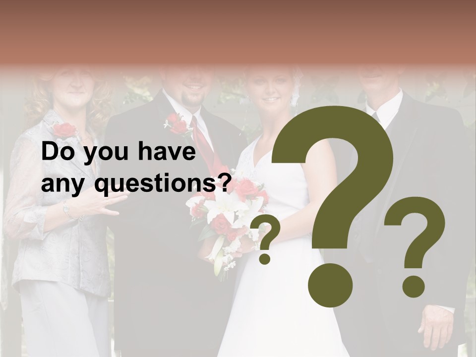 Happiness Caucasian Marriage PowerPoint Template