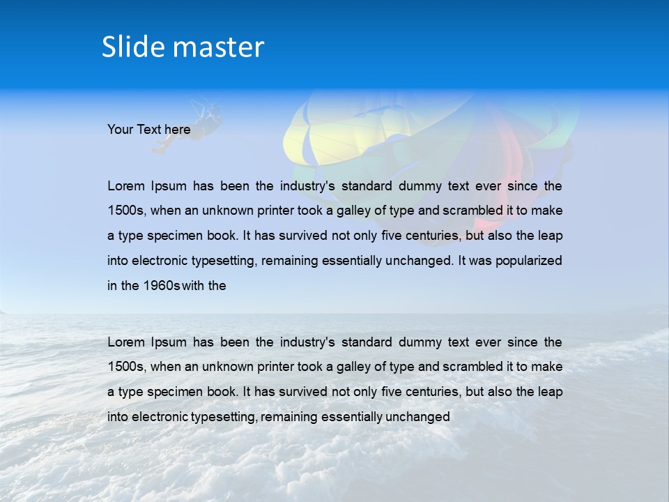 Parasail Ocean Summer PowerPoint Template