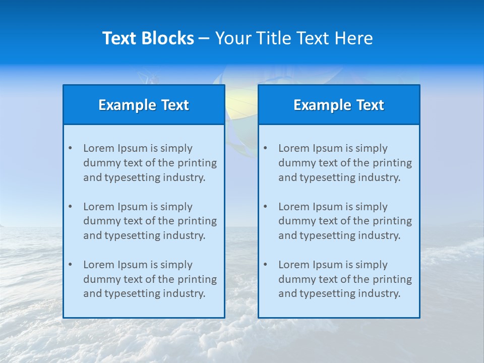 Parasail Ocean Summer PowerPoint Template