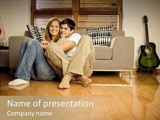 Family Attractive Hug PowerPoint Template