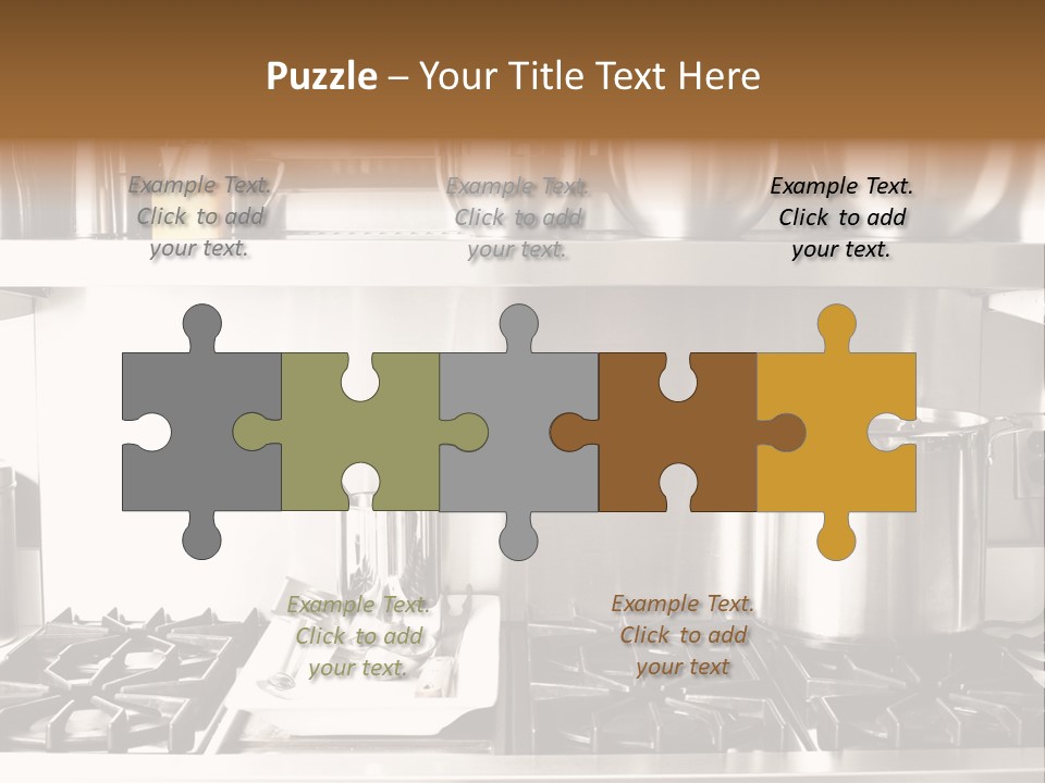 A Bunch Of Pots And Pans On A Shelf PowerPoint Template