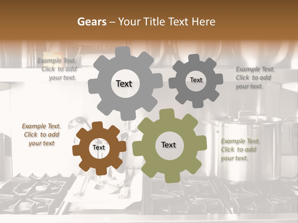 A Bunch Of Pots And Pans On A Shelf PowerPoint Template