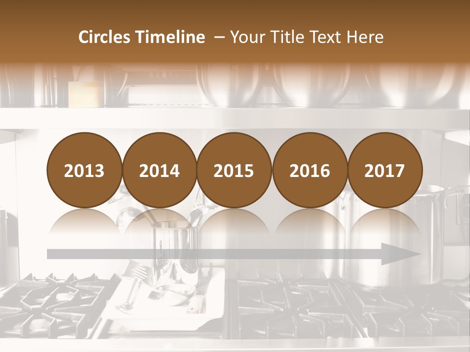 A Bunch Of Pots And Pans On A Shelf PowerPoint Template