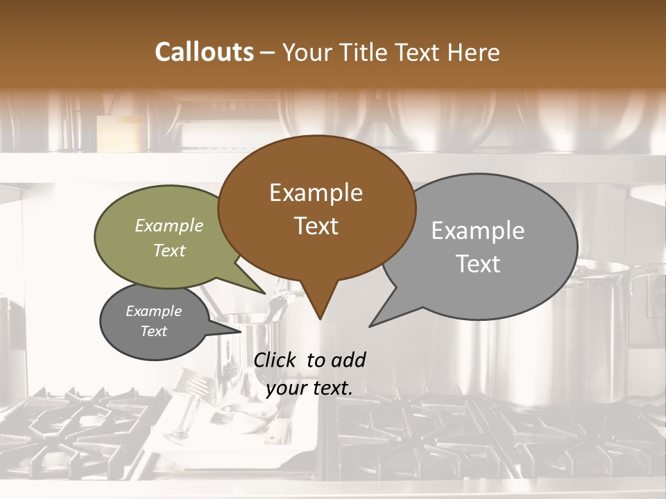 A Bunch Of Pots And Pans On A Shelf PowerPoint Template