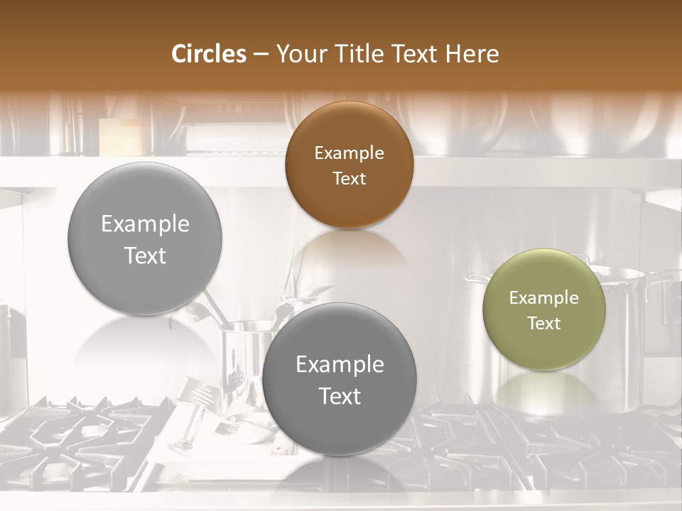A Bunch Of Pots And Pans On A Shelf PowerPoint Template