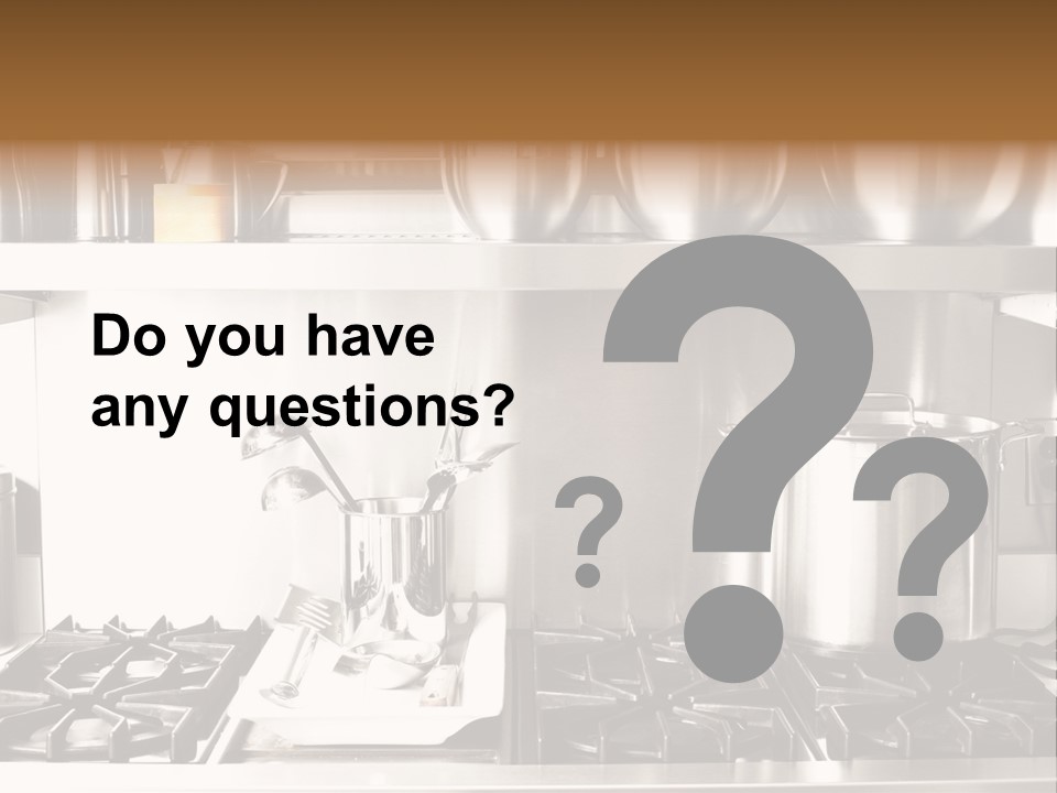 A Bunch Of Pots And Pans On A Shelf PowerPoint Template