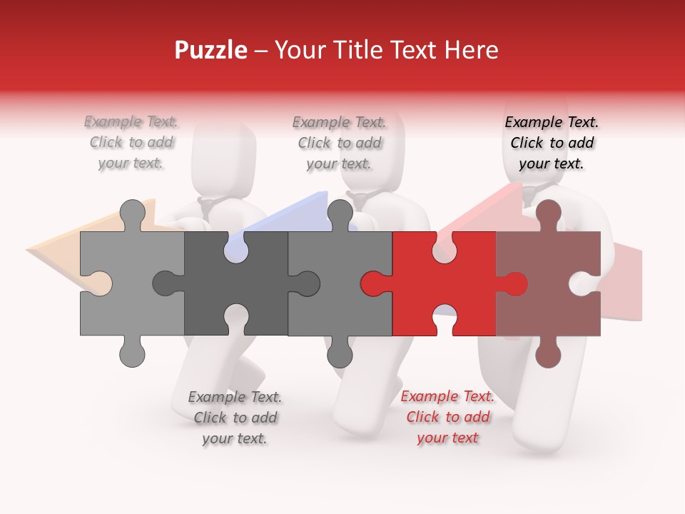 A Group Of People Carrying Arrows Powerpoint Template PowerPoint Template