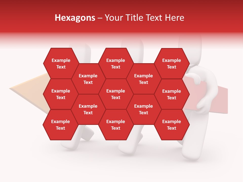 A Group Of People Carrying Arrows Powerpoint Template PowerPoint Template