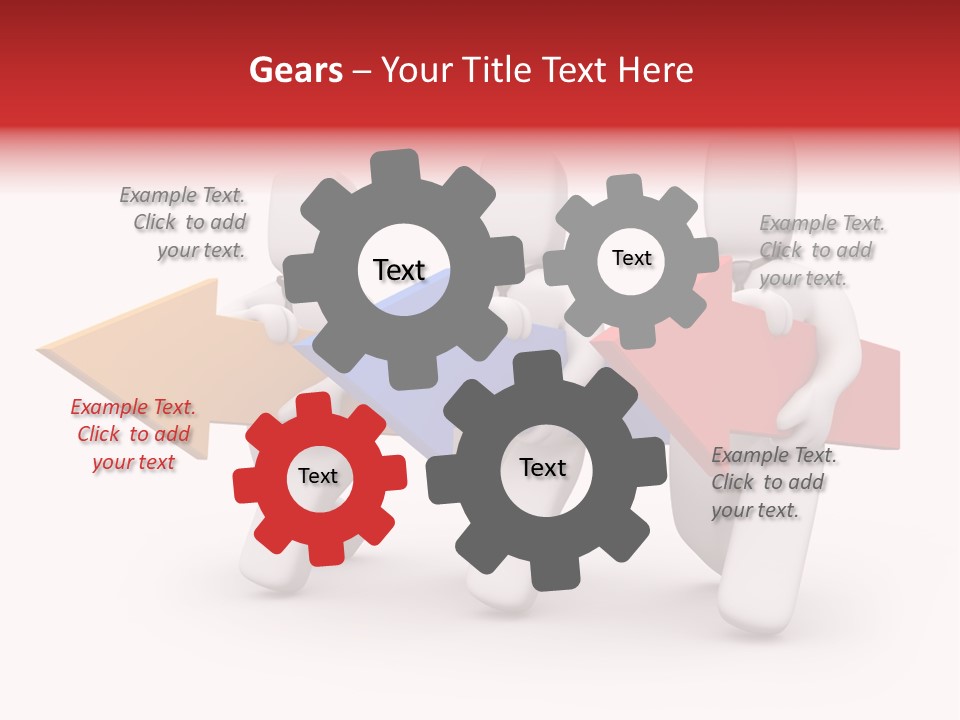 A Group Of People Carrying Arrows Powerpoint Template PowerPoint Template