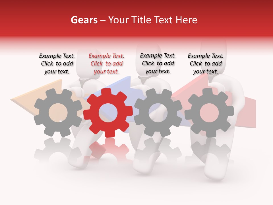 A Group Of People Carrying Arrows Powerpoint Template PowerPoint Template