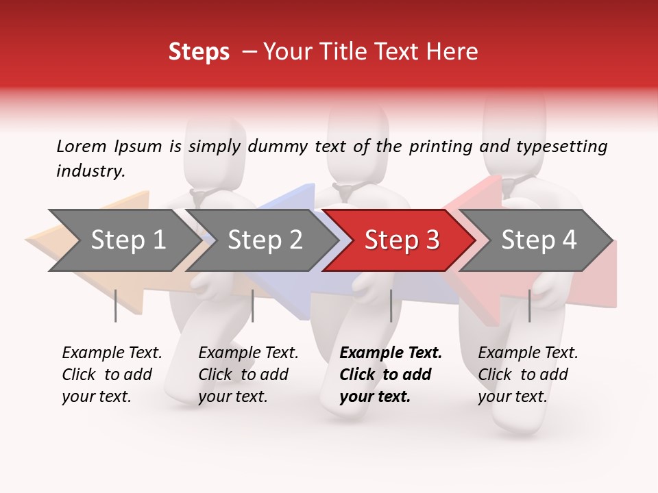 A Group Of People Carrying Arrows Powerpoint Template PowerPoint Template