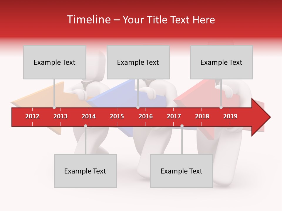 A Group Of People Carrying Arrows Powerpoint Template PowerPoint Template