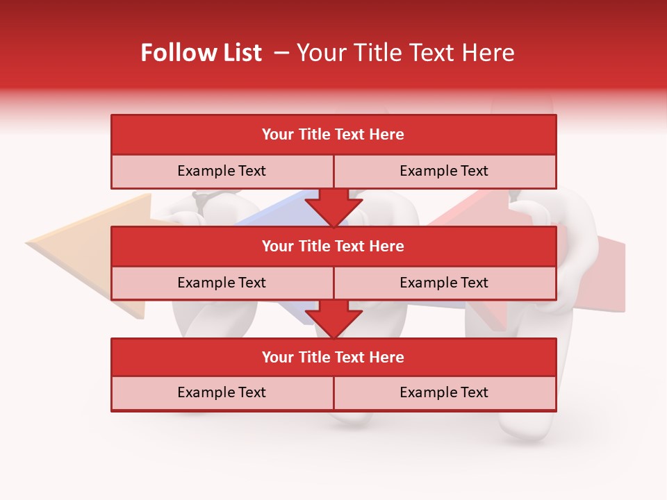 A Group Of People Carrying Arrows Powerpoint Template PowerPoint Template