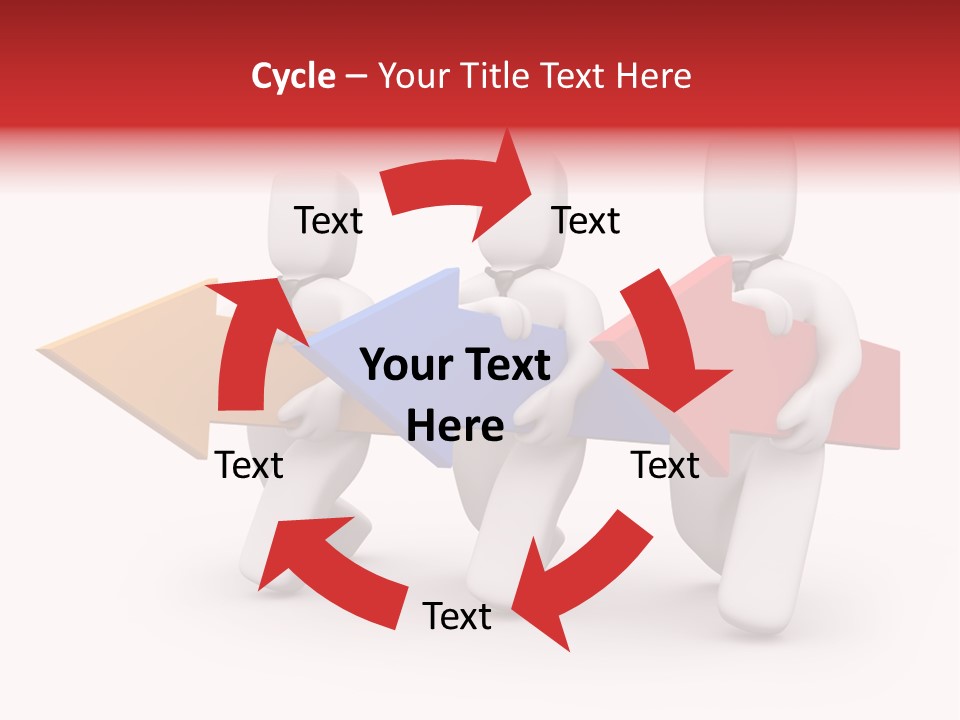 A Group Of People Carrying Arrows Powerpoint Template PowerPoint Template