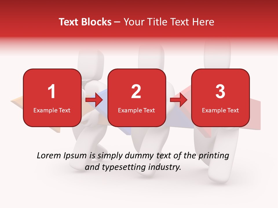 A Group Of People Carrying Arrows Powerpoint Template PowerPoint Template