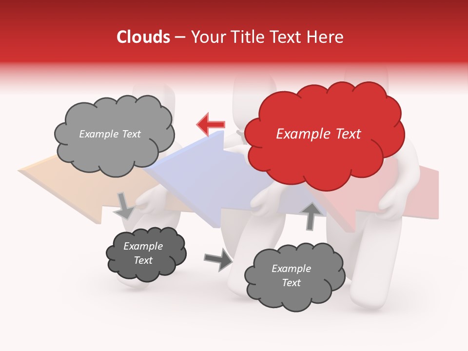 A Group Of People Carrying Arrows Powerpoint Template PowerPoint Template