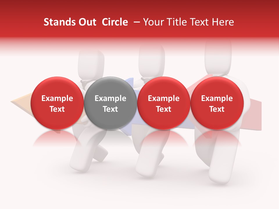 A Group Of People Carrying Arrows Powerpoint Template PowerPoint Template