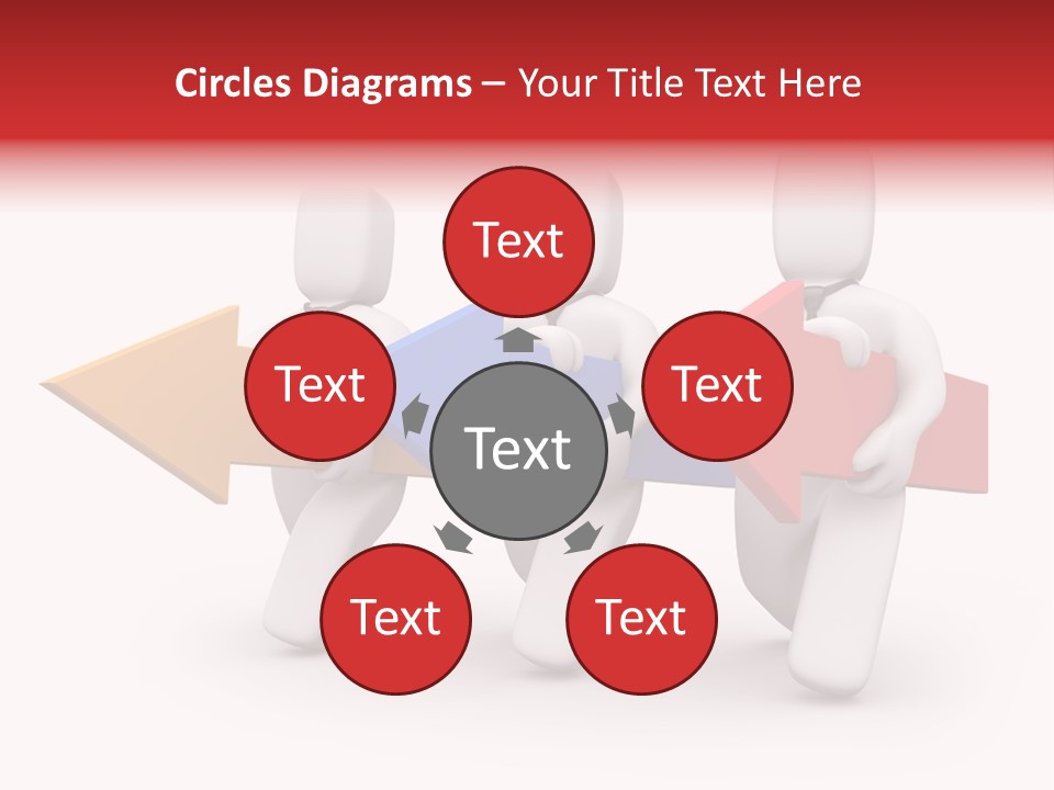 A Group Of People Carrying Arrows Powerpoint Template PowerPoint Template