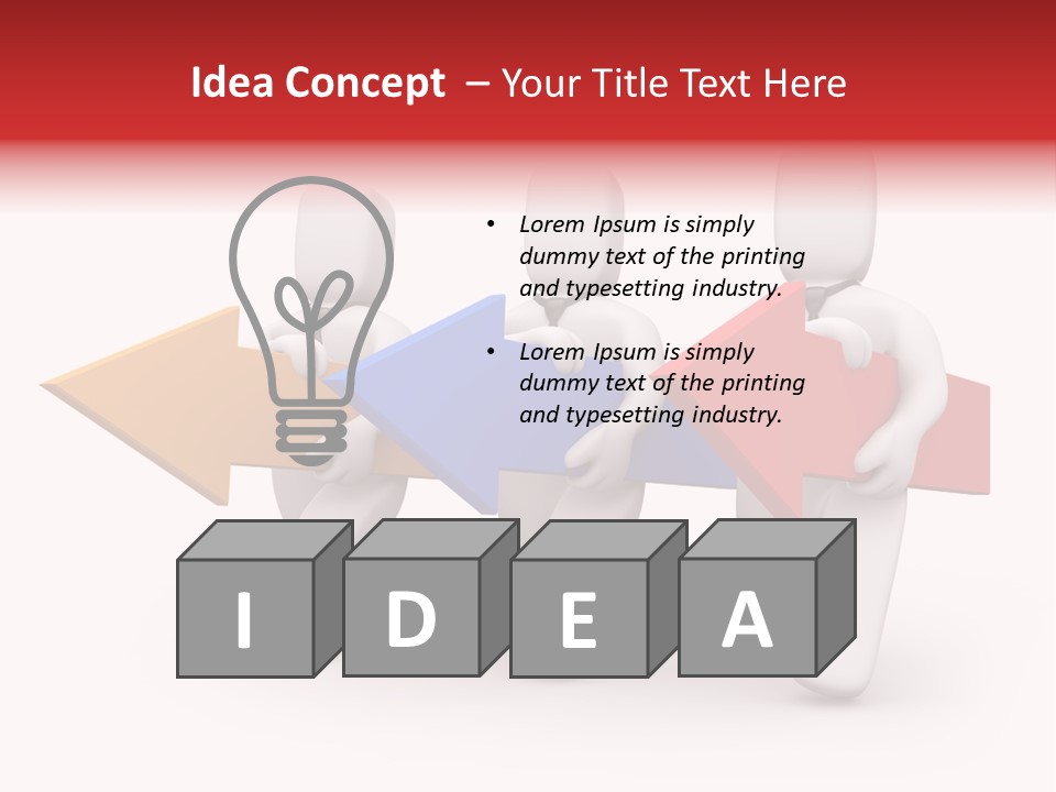 A Group Of People Carrying Arrows Powerpoint Template PowerPoint Template