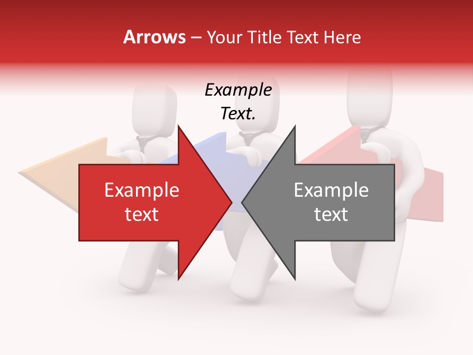 A Group Of People Carrying Arrows Powerpoint Template PowerPoint Template