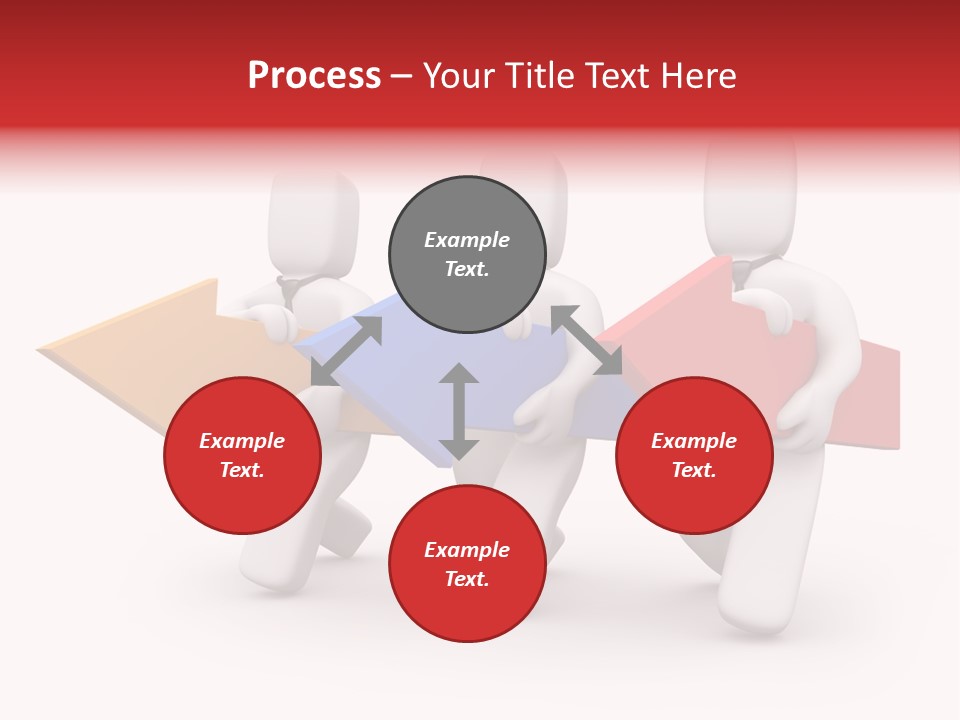 A Group Of People Carrying Arrows Powerpoint Template PowerPoint Template