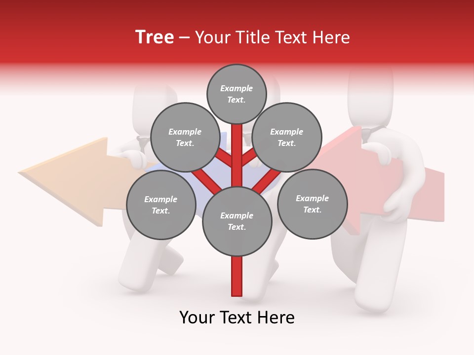 A Group Of People Carrying Arrows Powerpoint Template PowerPoint Template