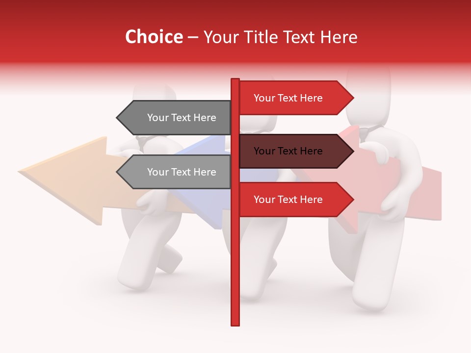 A Group Of People Carrying Arrows Powerpoint Template PowerPoint Template