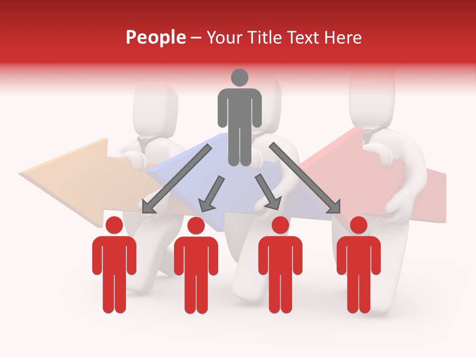A Group Of People Carrying Arrows Powerpoint Template PowerPoint Template