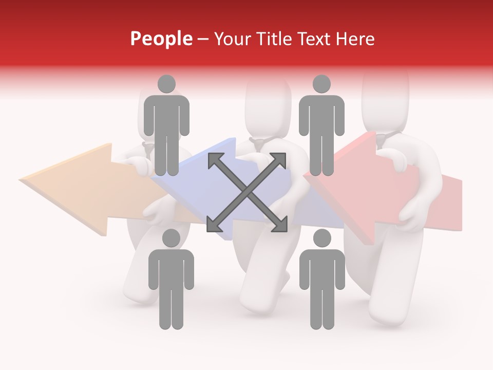 A Group Of People Carrying Arrows Powerpoint Template PowerPoint Template